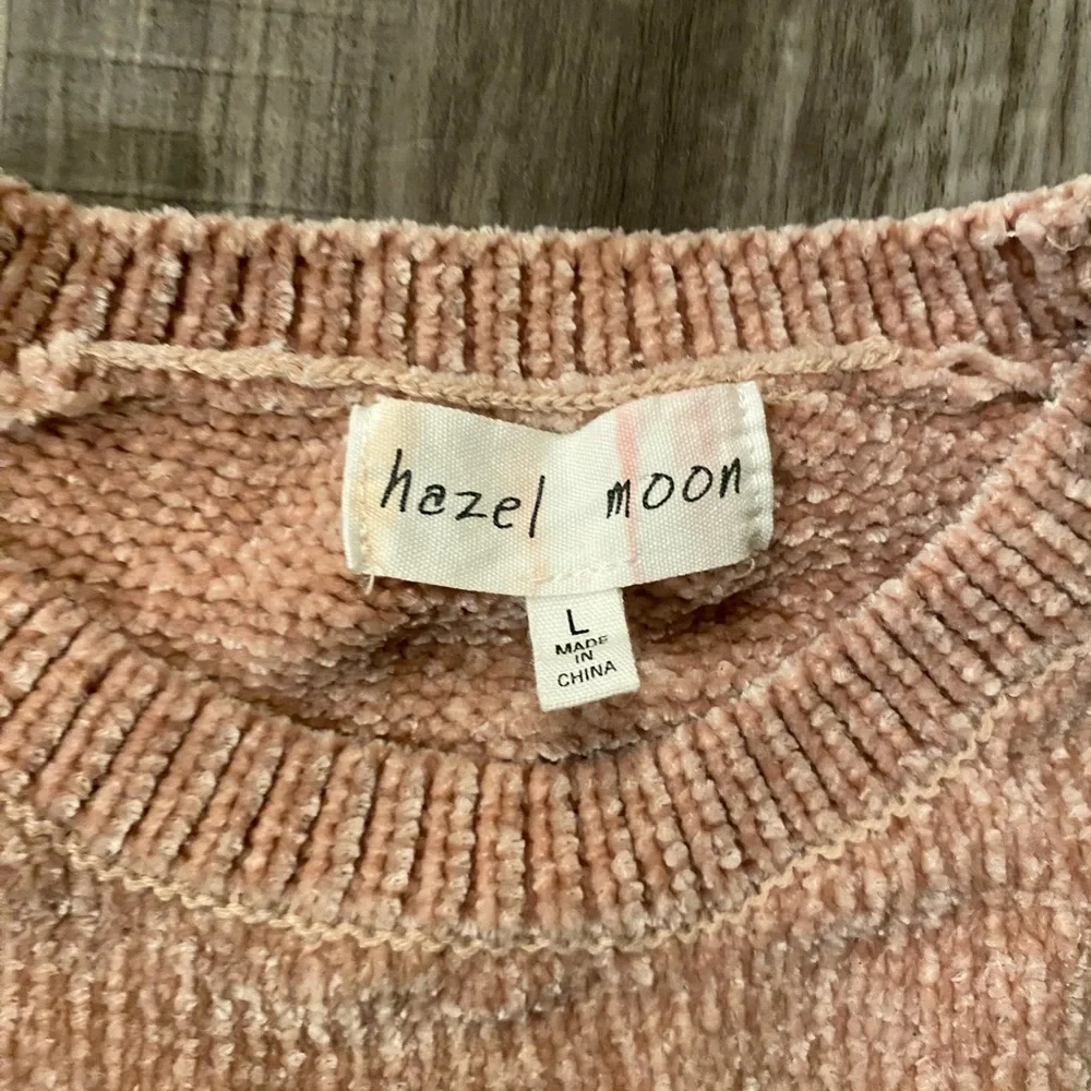 Plush Chenille Crewneck Sweater - Dusty Rose - Picture 2 of 3